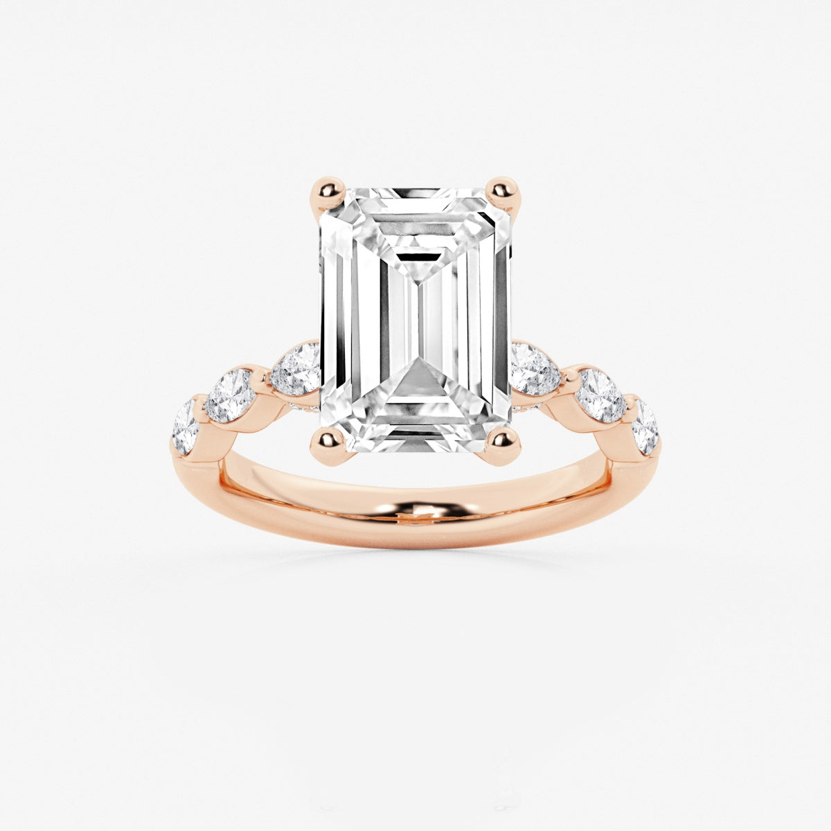 Mila - Floating Side Stones Engagement Ring