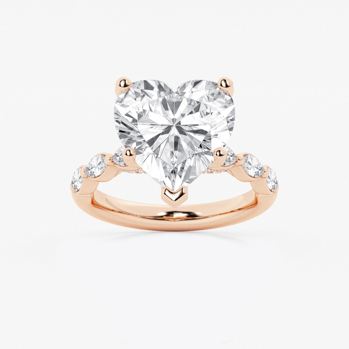 Mila - Floating Side Stones Engagement Ring