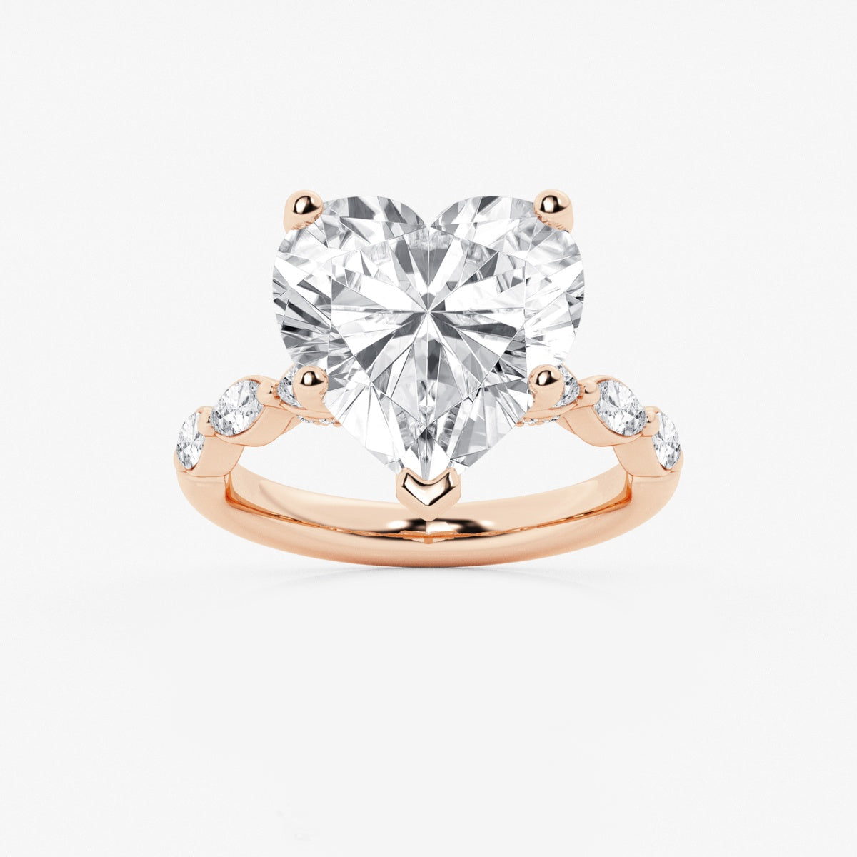 Mila - Floating Side Stones Engagement Ring