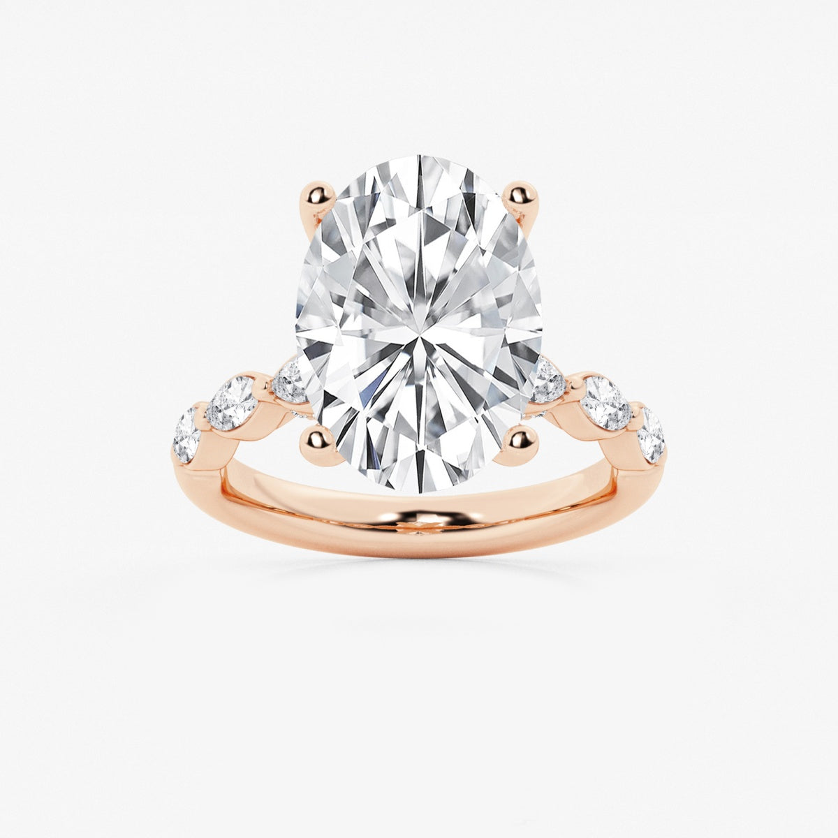 Mila - Floating Side Stones Engagement Ring