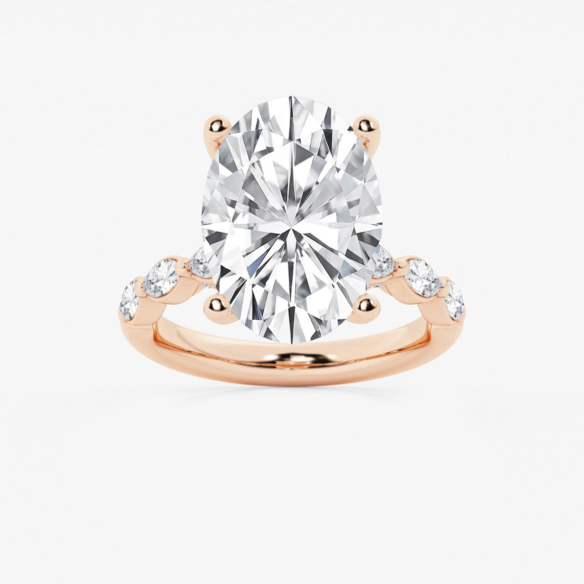 Mila - Floating Side Stones Engagement Ring