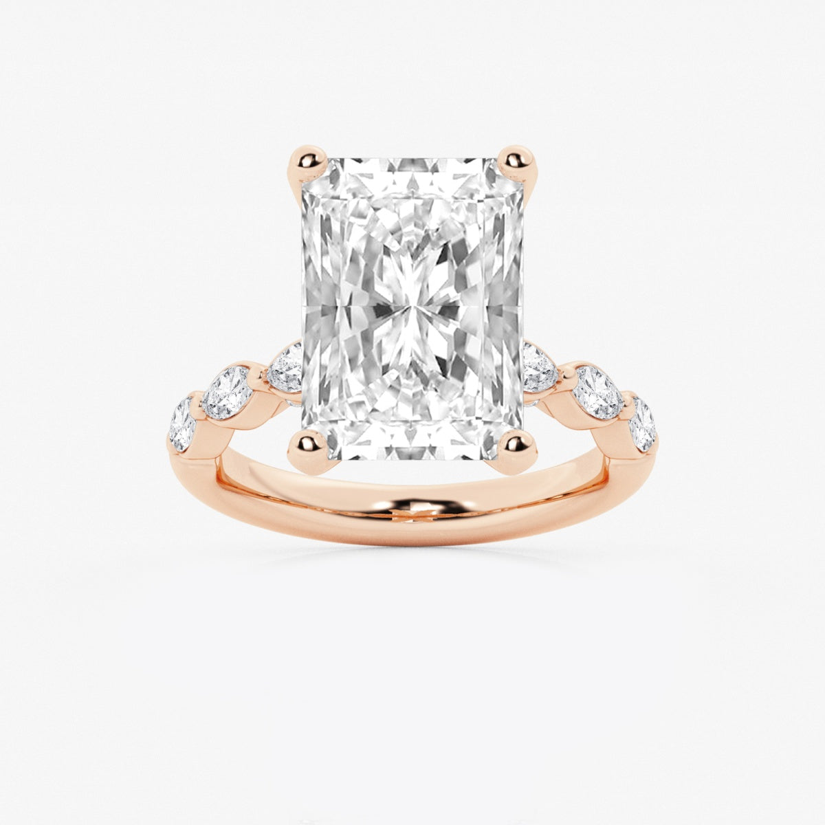 Mila - Floating Side Stones Engagement Ring