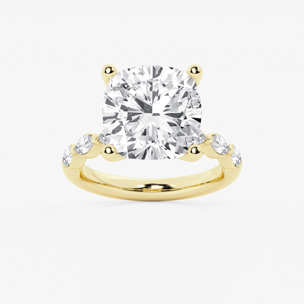 Mila - Floating Side Stones Engagement Ring