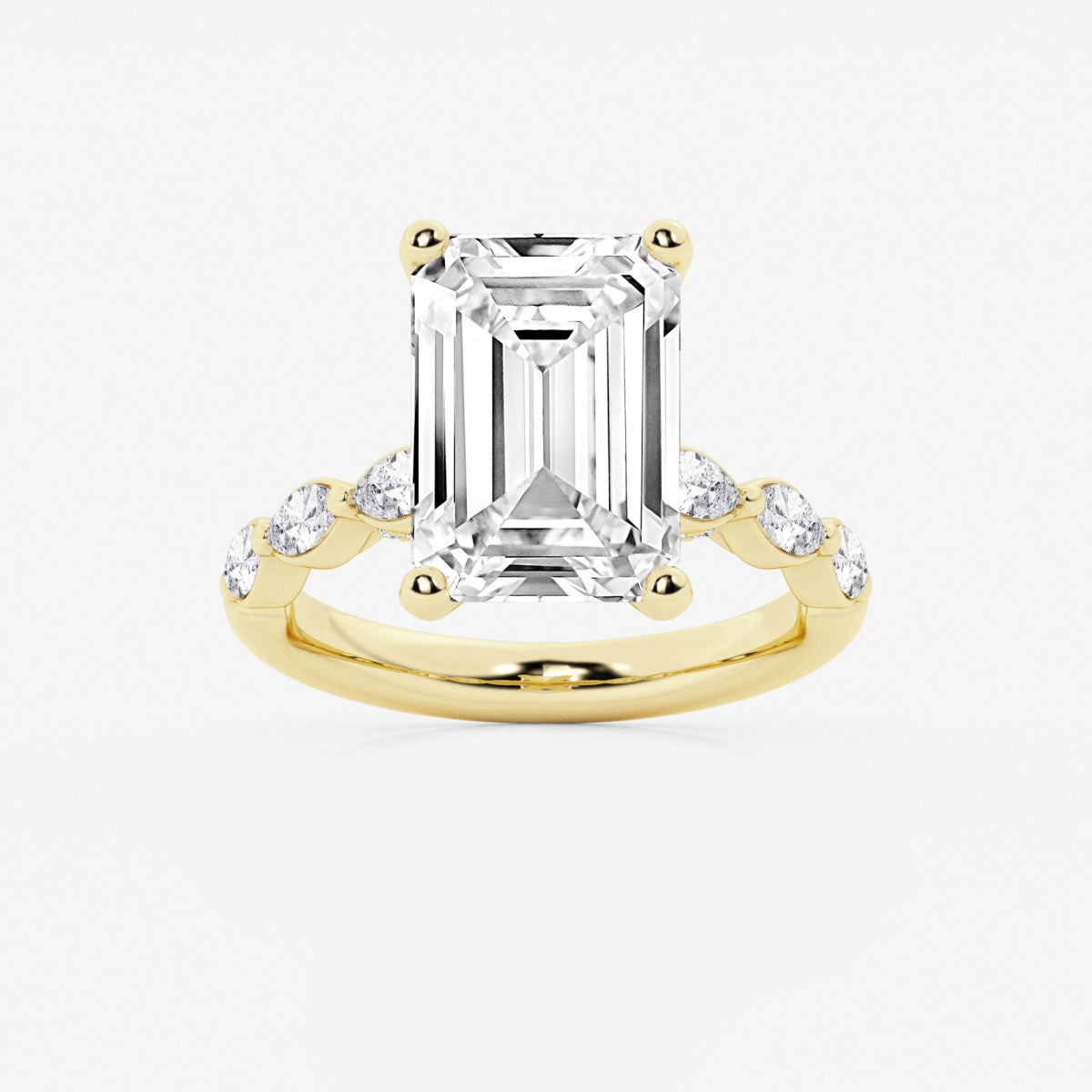 Mila - Floating Side Stones Engagement Ring