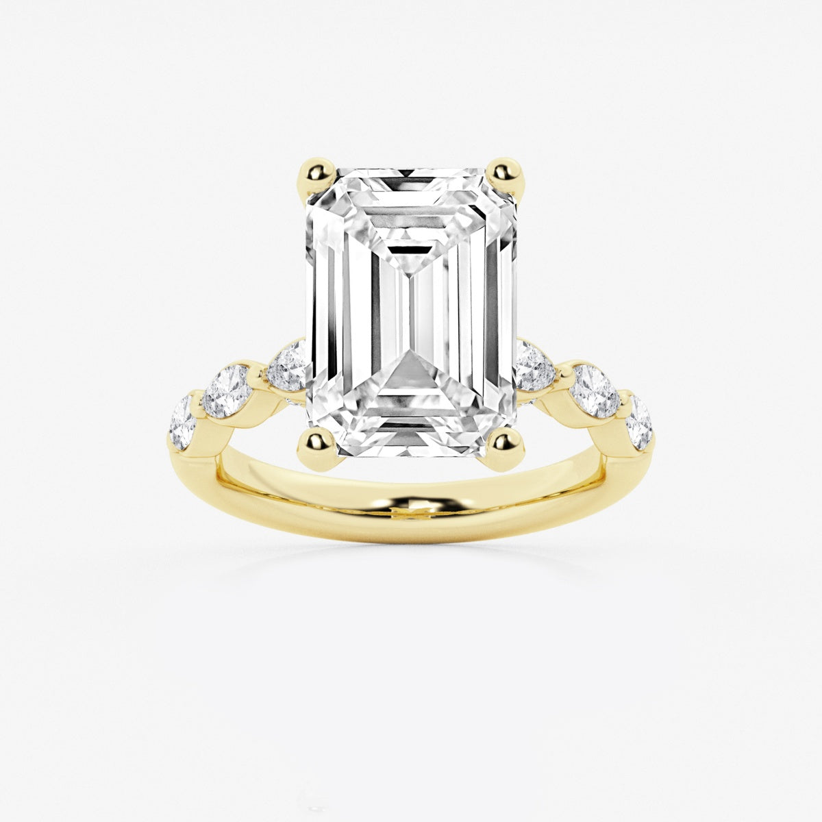 Mila - Floating Side Stones Engagement Ring