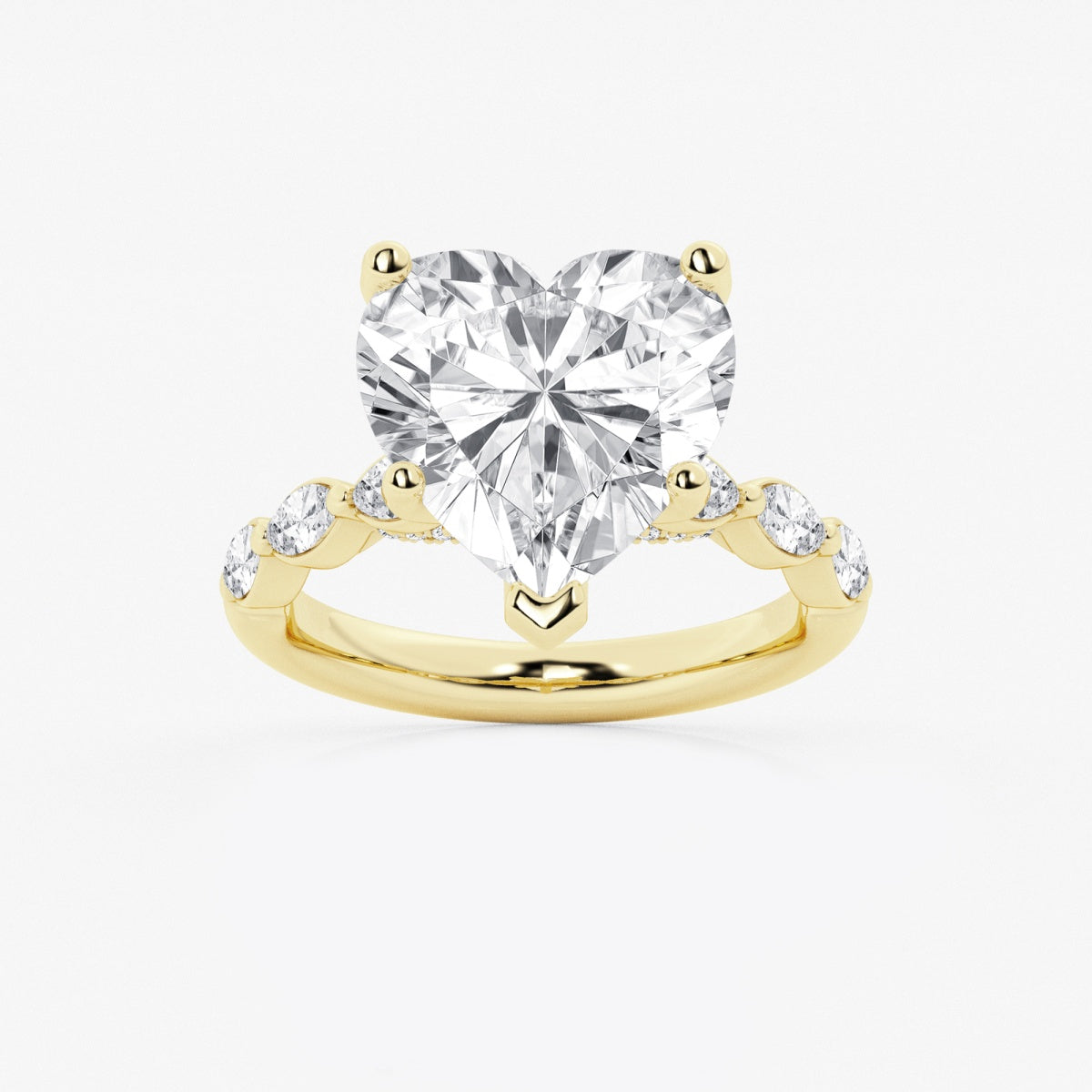 Mila - Floating Side Stones Engagement Ring