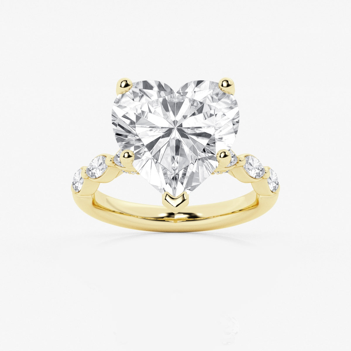Mila - Floating Side Stones Engagement Ring