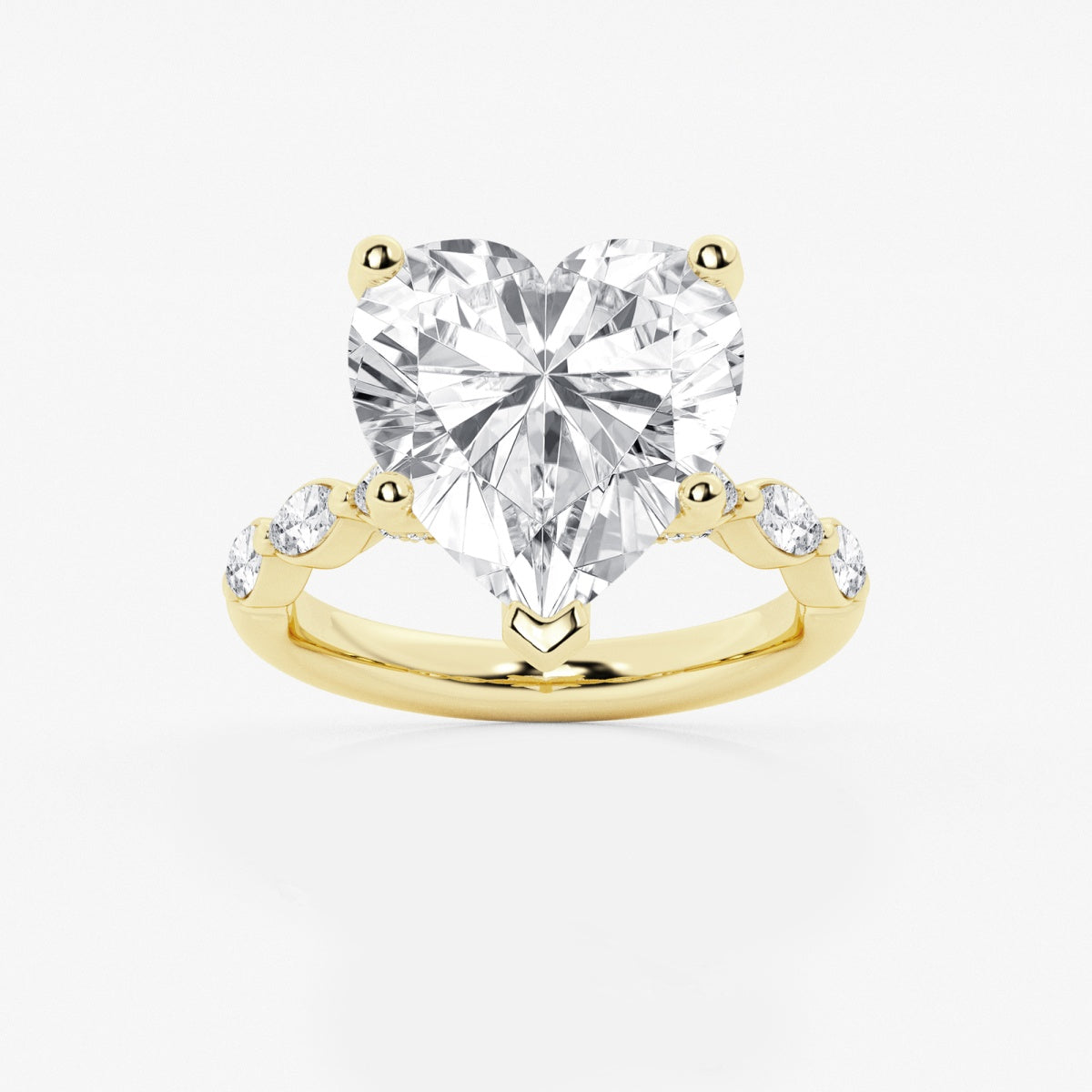 Mila - Floating Side Stones Engagement Ring