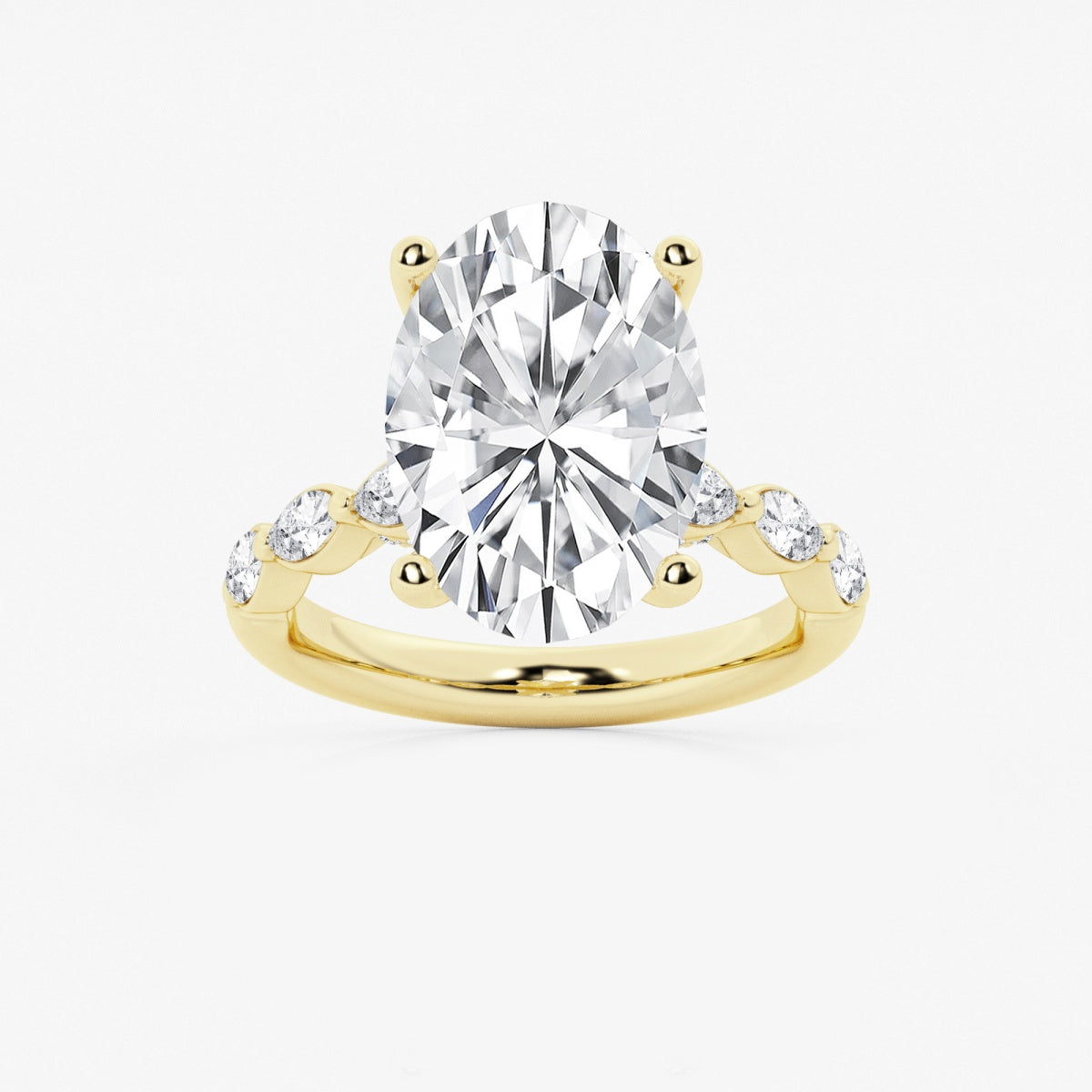 Mila - Floating Side Stones Engagement Ring