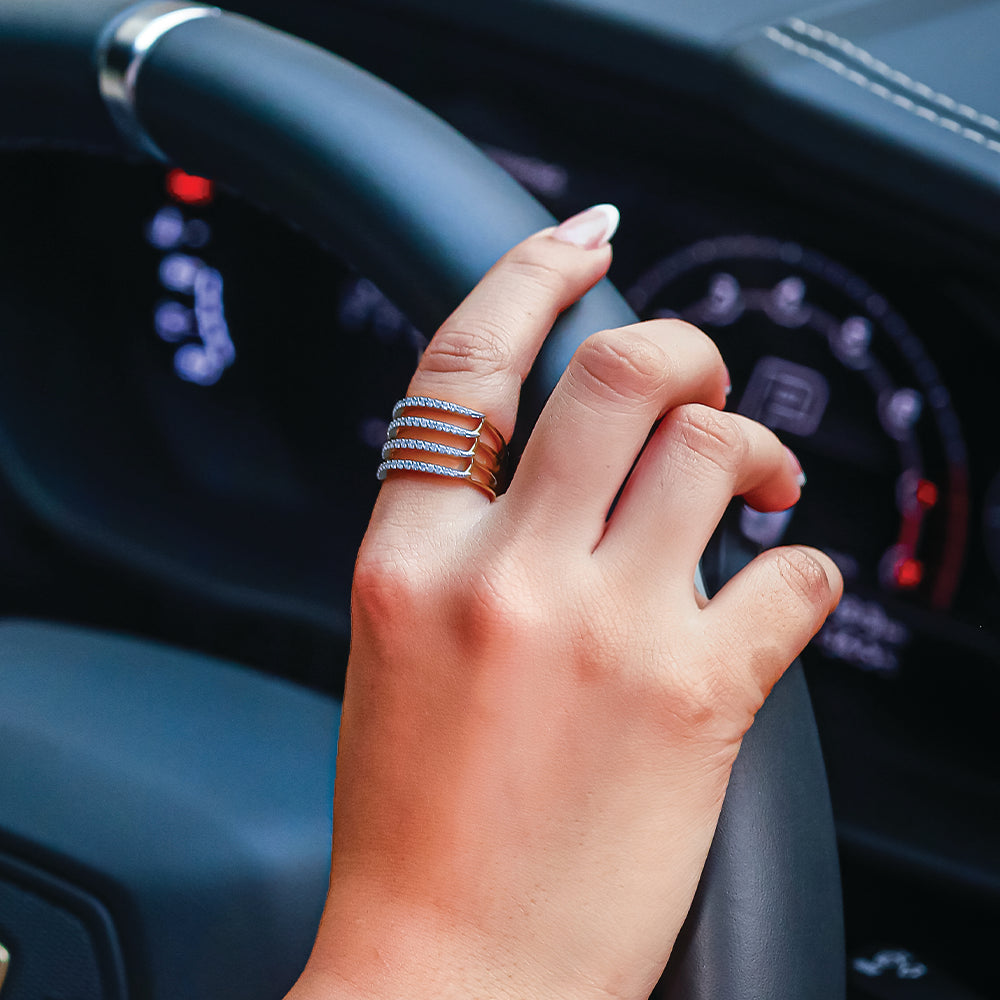 Quatre Row - Lab Diamond Cocktail Ring