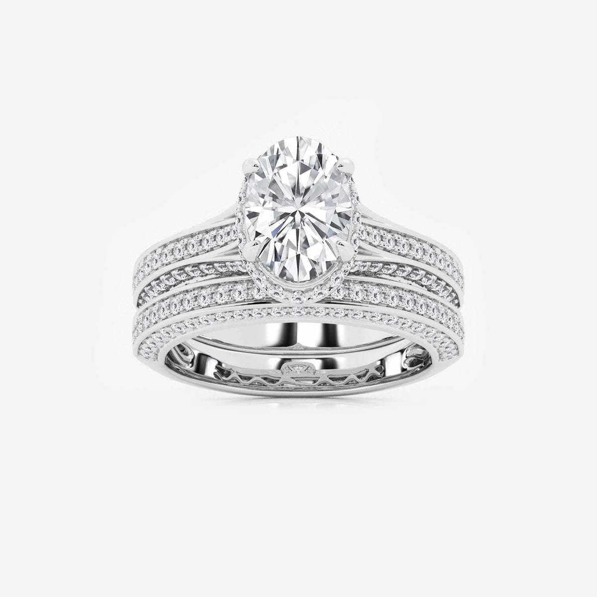 Brielle - Hidden Halo Bridal Set Engagement Ring