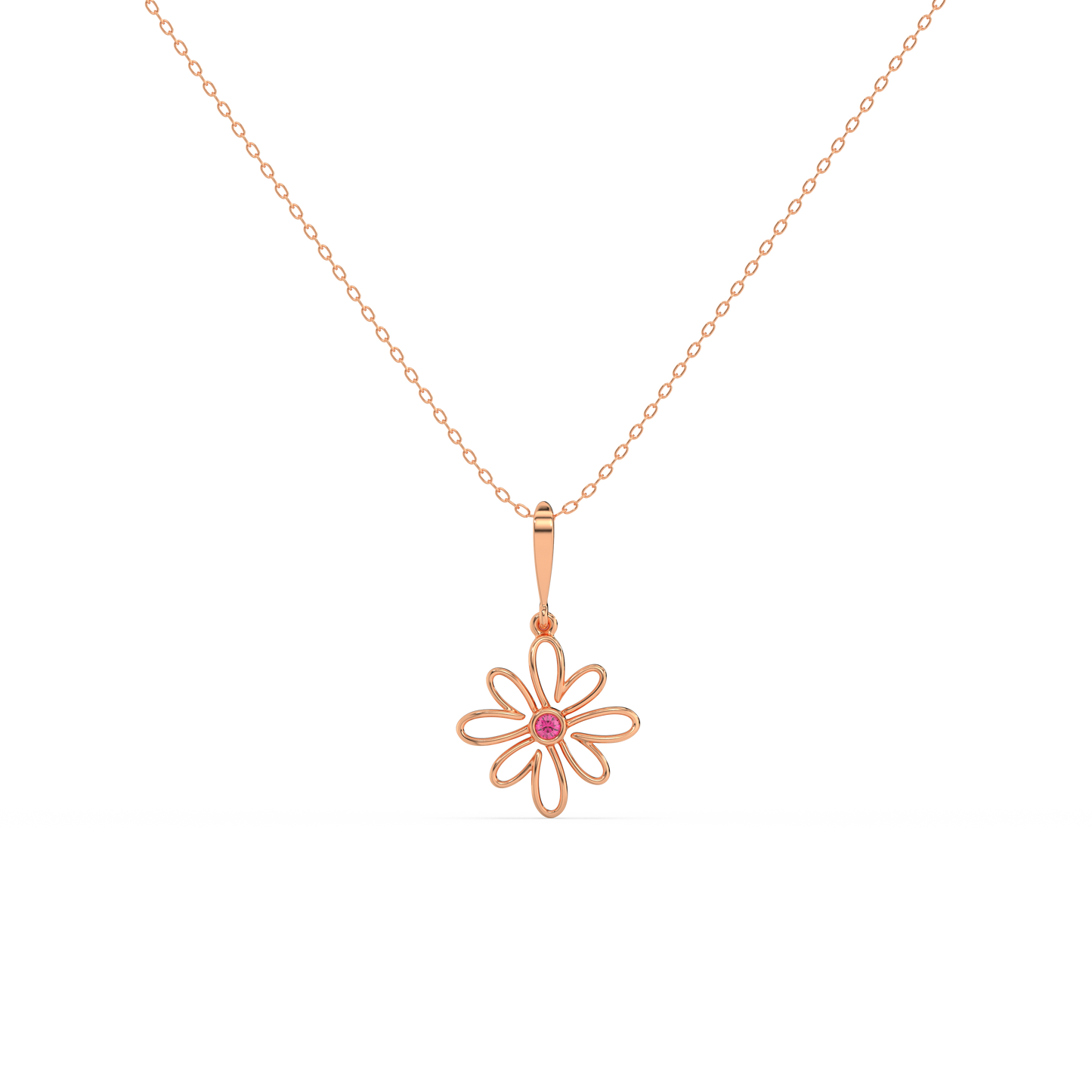 Elegance - Ruby Blossom Necklace