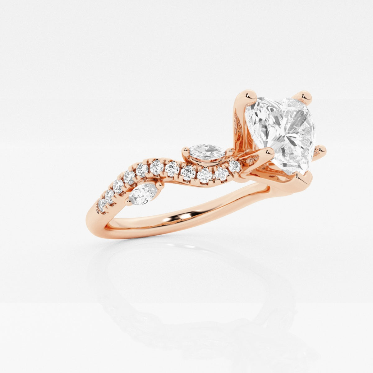 Scarlett - Vine-Inspired Side Stones Engagement Ring