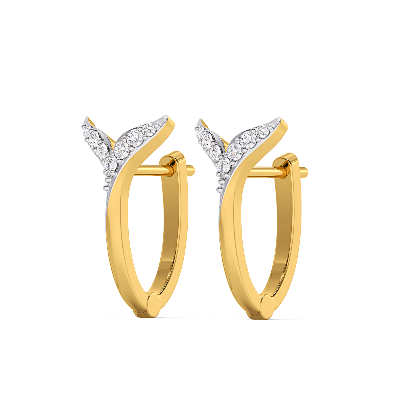 Siren Embrace Huggies - Lab Diamond Earrings