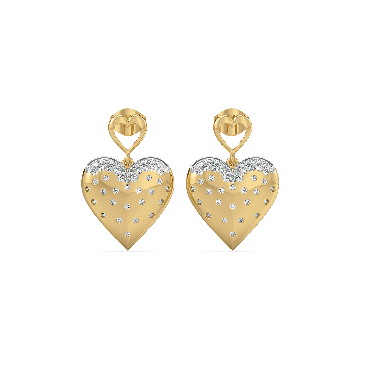Promise Heart - Lab Diamond Drop Earrings