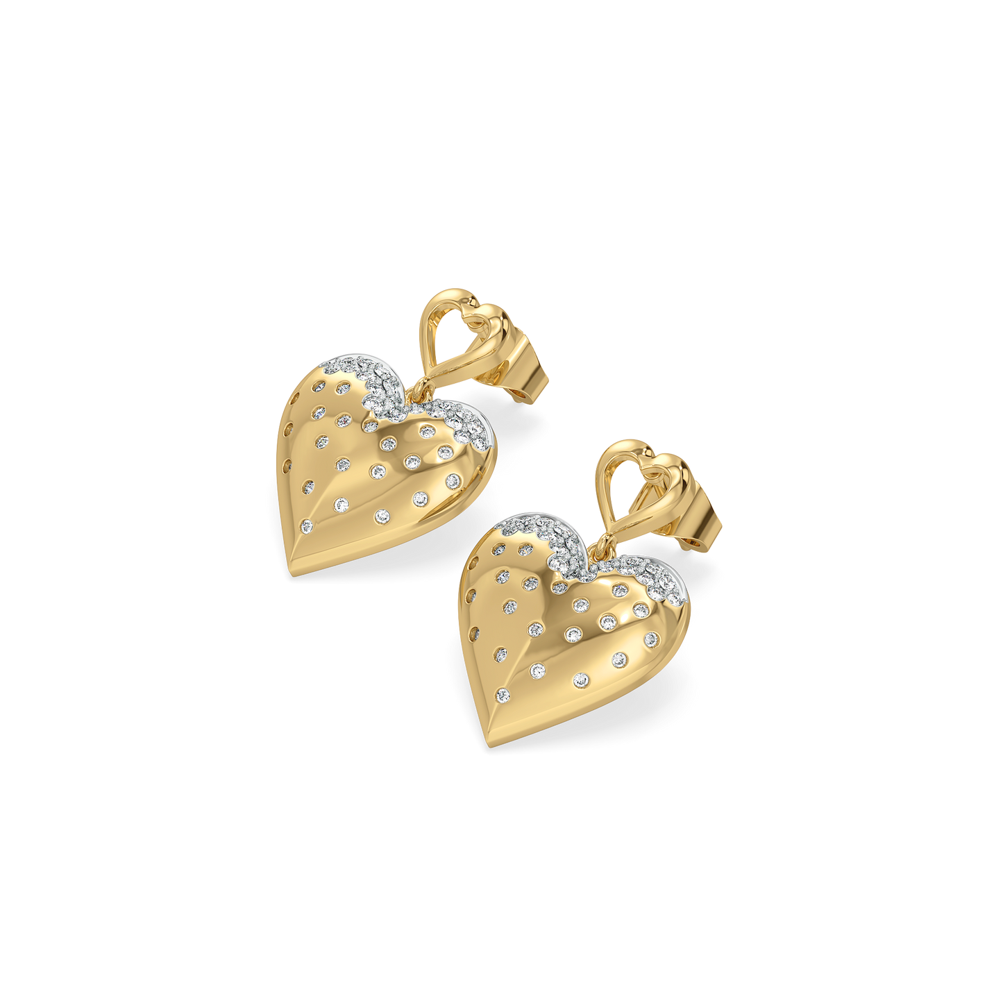 Promise Heart - Lab Diamond Drop Earrings