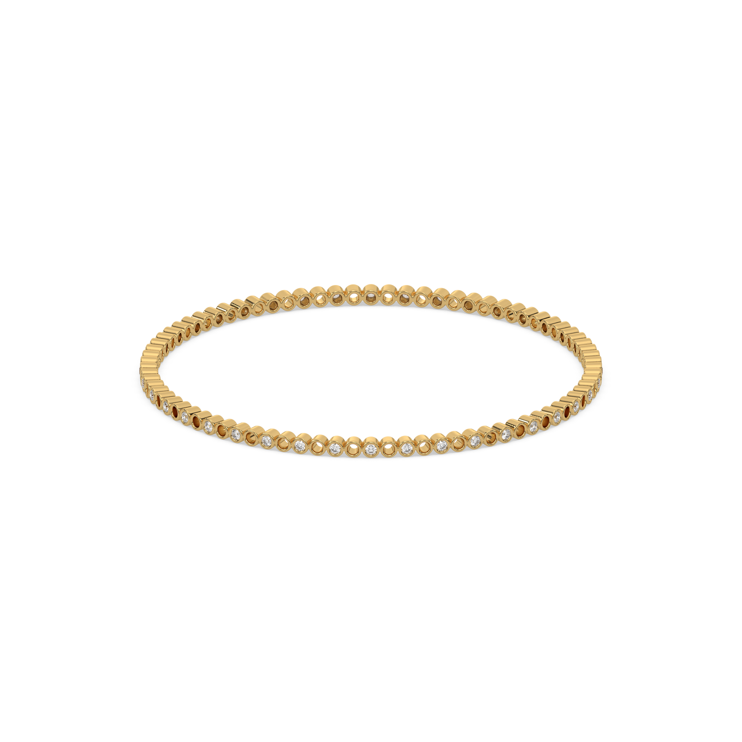 Beaded - Lab Diamond Bangle