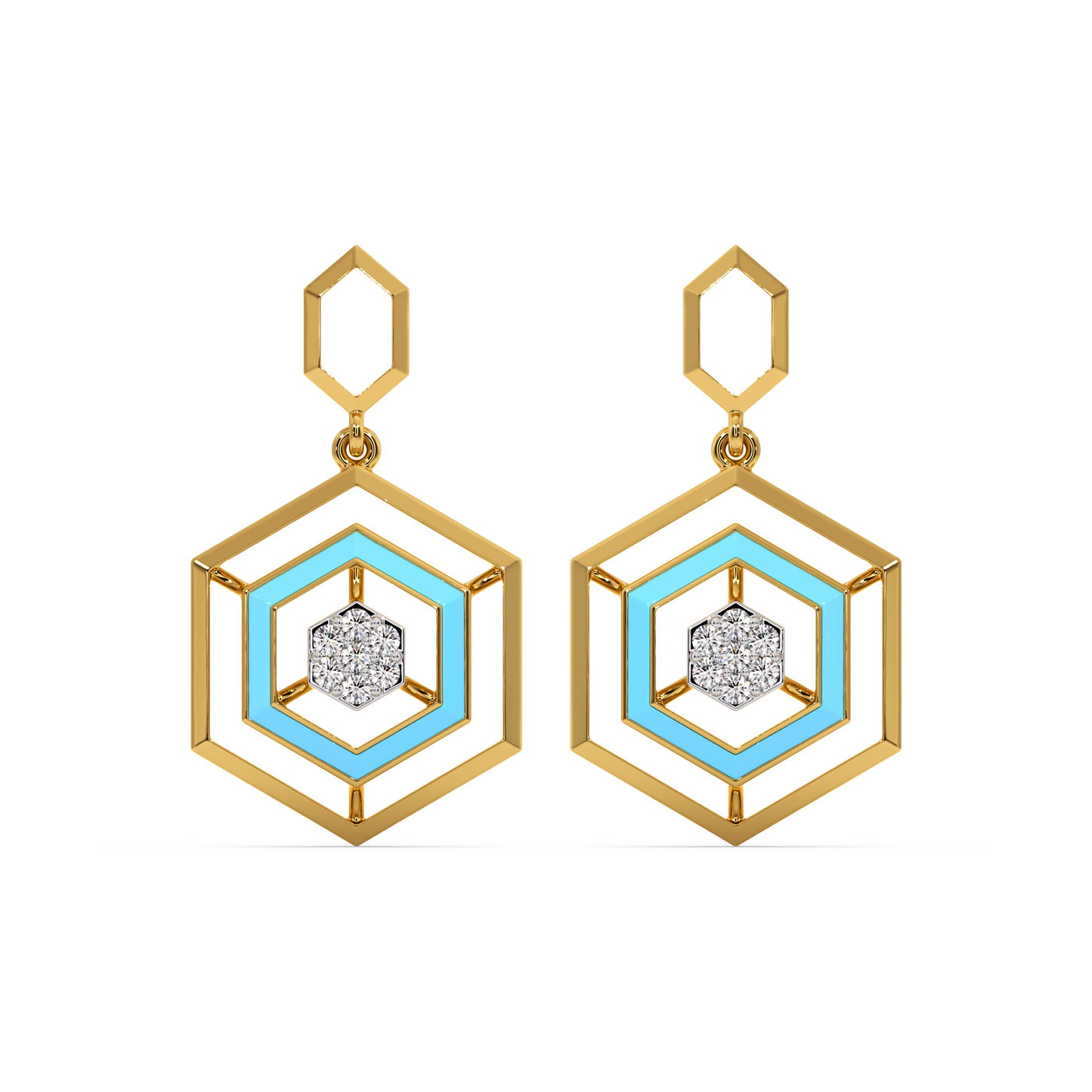 Hexa Glam - Lab Diamond Drop Earrings