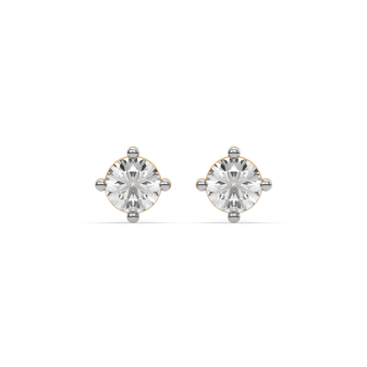 Golden Edge - Lab Diamond Solitaire Earrings