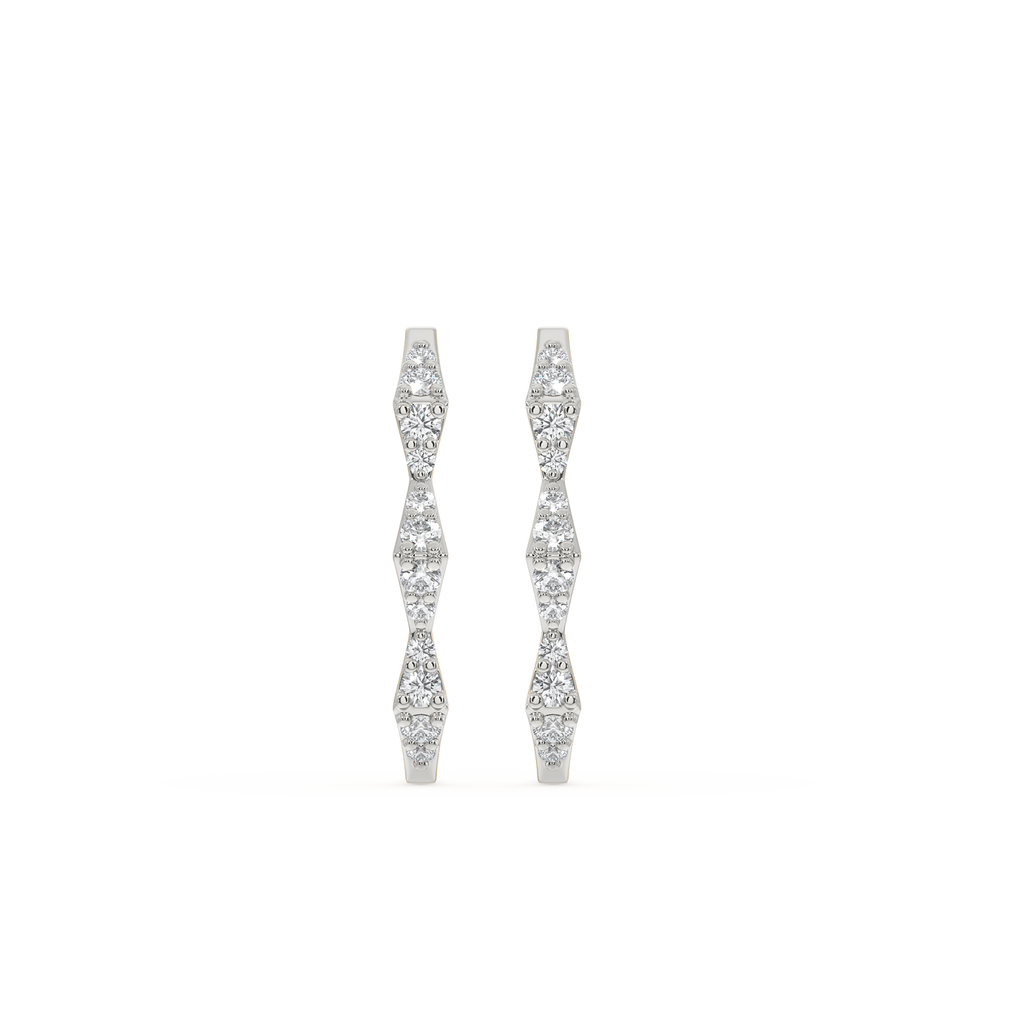 Radiance Edge - Lab Diamond Hoop Earrings