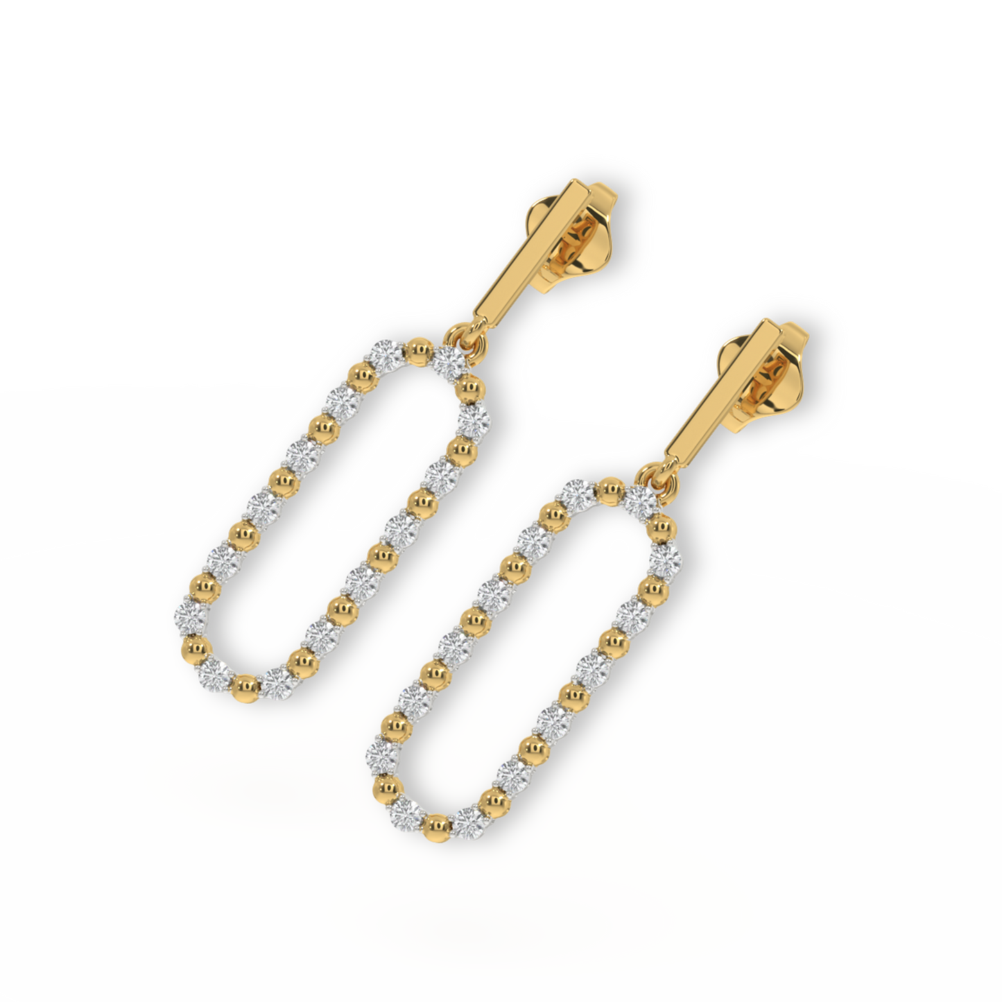 Elegant - Lab Diamond Drop Earrings