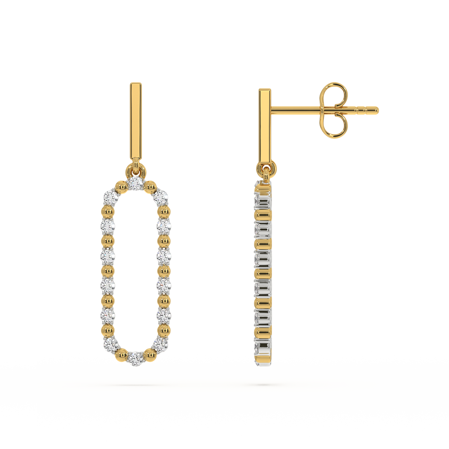 Elegant - Lab Diamond Drop Earrings