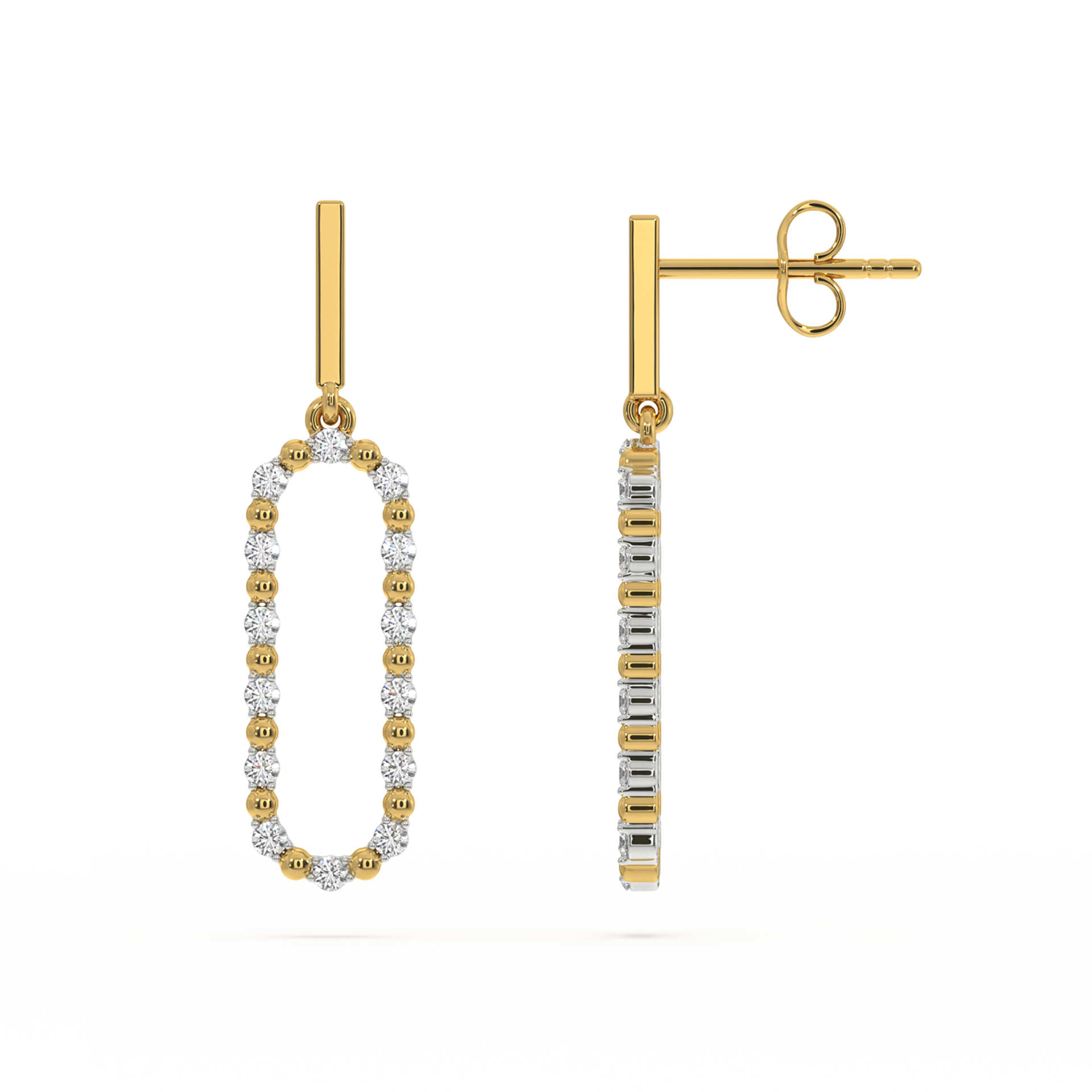 Elegant - Lab Diamond Drop Earrings