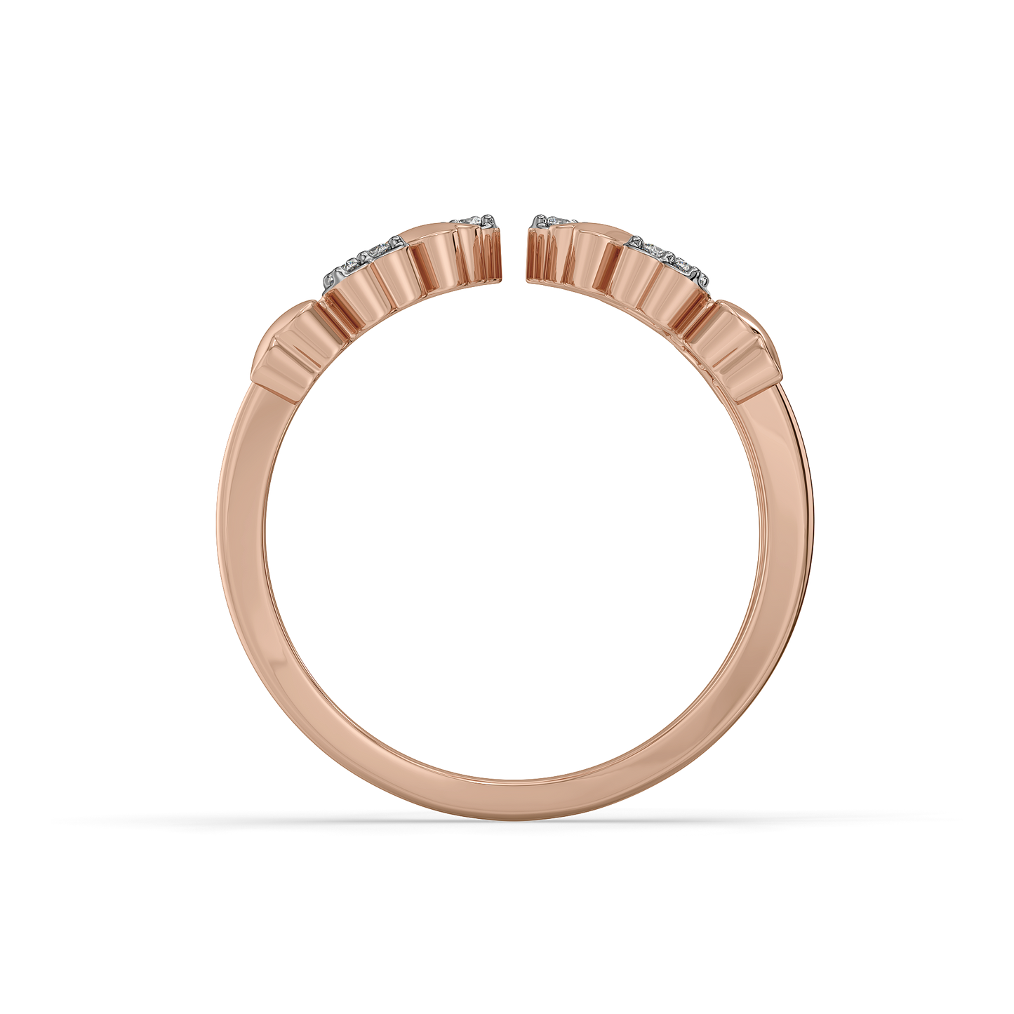 Heart's Aflutter - Lab Diamond Open Top Ring