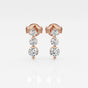 Adeline - Cascading Three-Stone Elegance Earrings