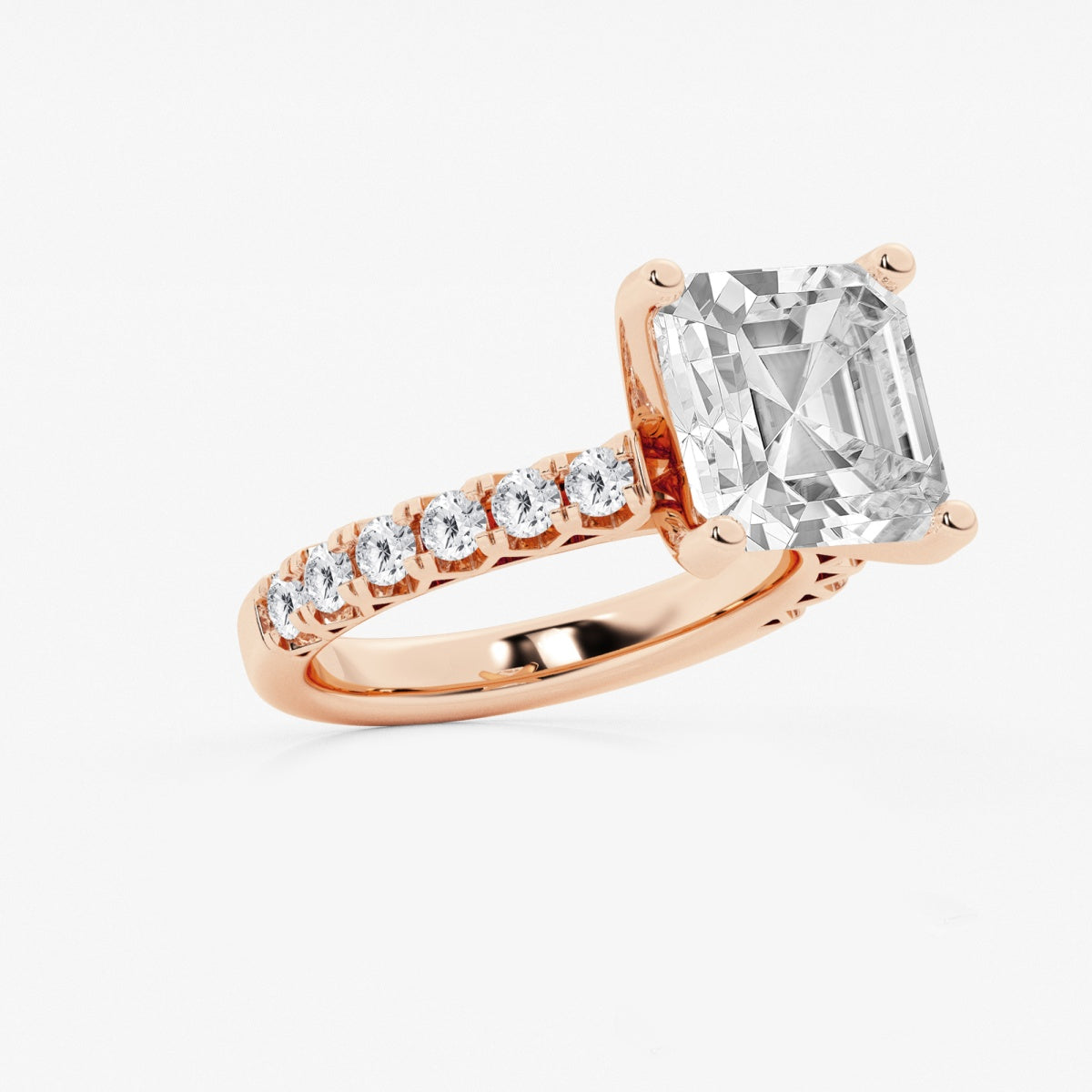 Aria - Crown-Inspired Side Stones Engagement Ring