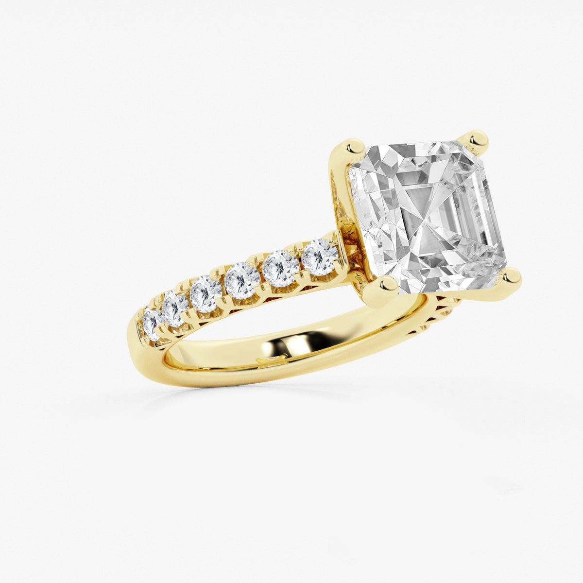 Aria - Crown-Inspired Side Stones Engagement Ring