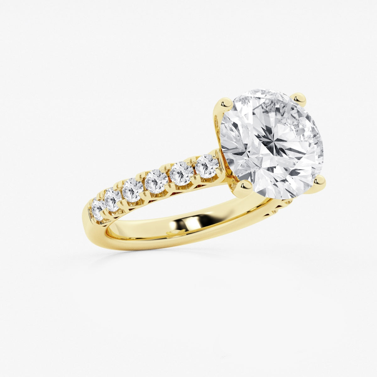 Aria - Crown-Inspired Side Stones Engagement Ring