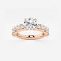 Aurora - Split Prong Side Stones Engagement Ring