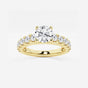 Aurora - Split Prong Side Stones Engagement Ring