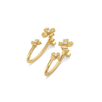 Blossom - Lab Diamond Hoop Earrings