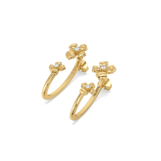 Blossom - Lab Diamond Hoop Earrings