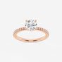 Camila - Scalloped Pave Design Engagement Ring