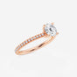 Camila - Scalloped Pave Design Engagement Ring