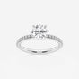 Camila - Scalloped Pave Design Engagement Ring
