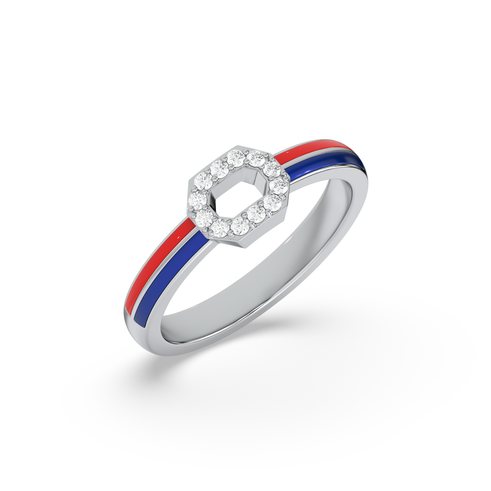 The Chrome Fusion - Lab Diamond Fashion Silver Ring