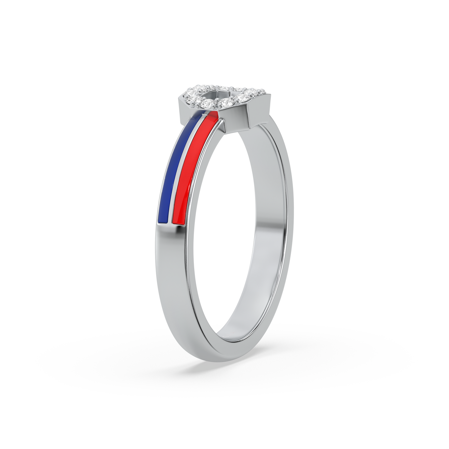 The Chrome Fusion - Lab Diamond Fashion Silver Ring