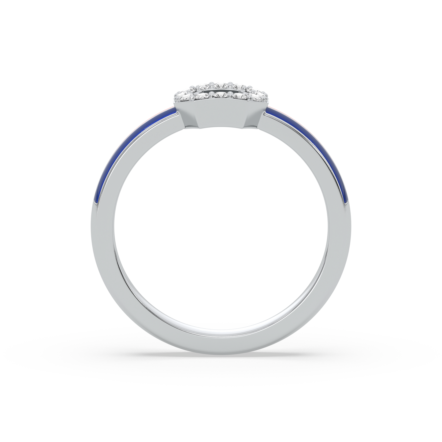 The Chrome Fusion - Lab Diamond Fashion Silver Ring