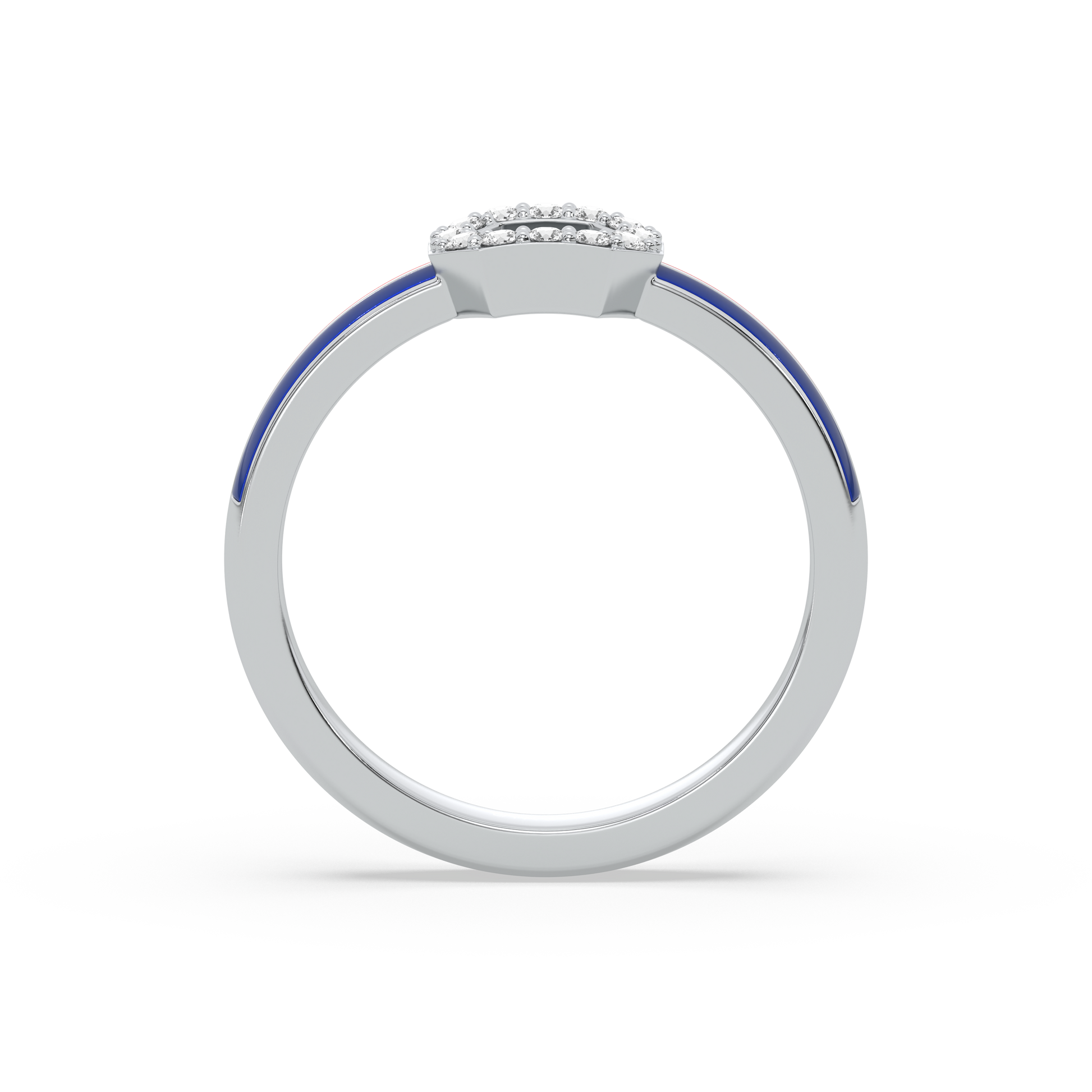 The Chrome Fusion - Lab Diamond Fashion Silver Ring