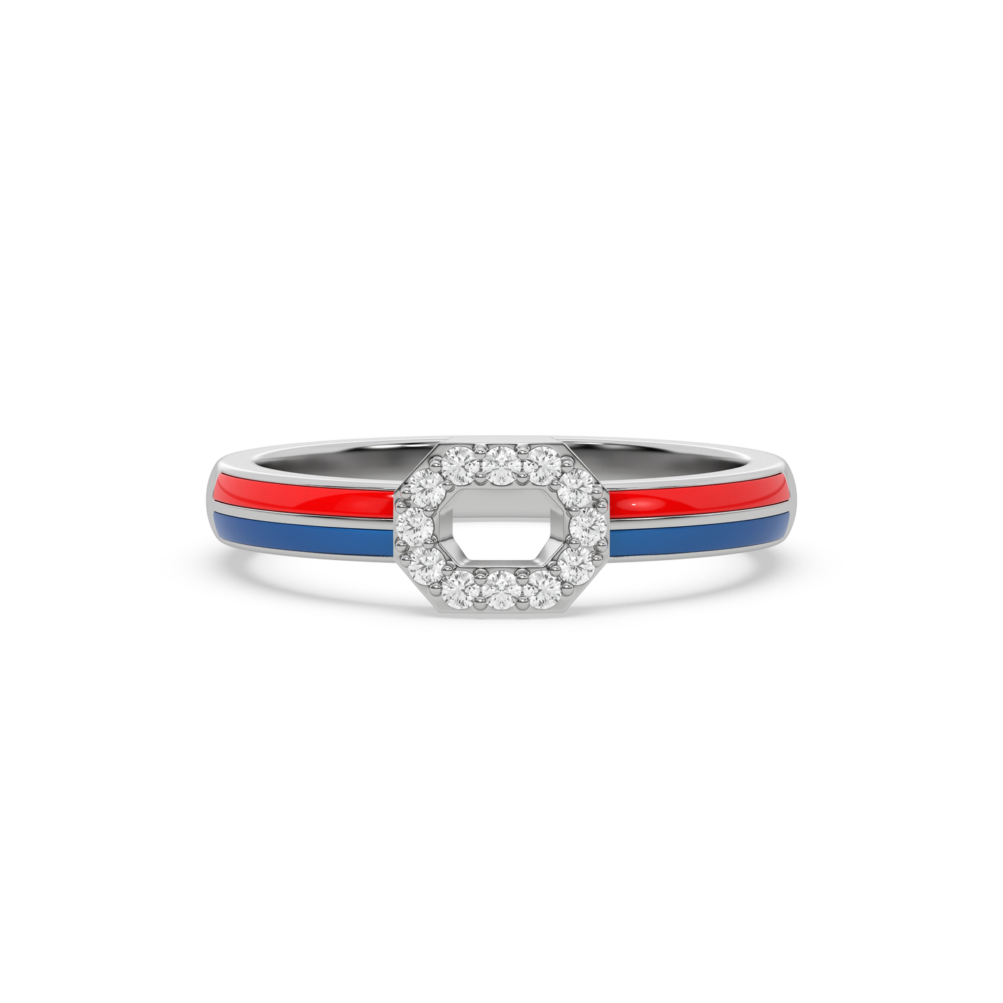The Chrome Fusion - Lab Diamond Fashion Silver Ring