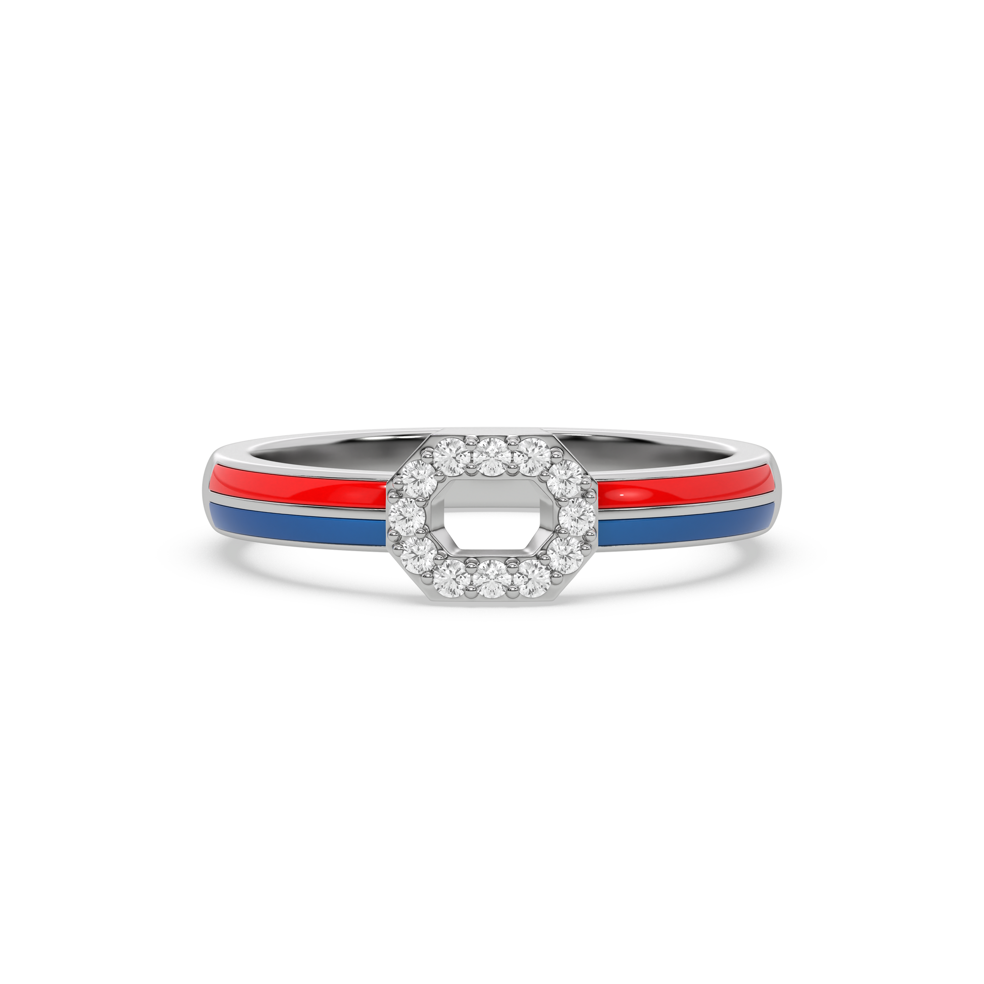 The Chrome Fusion - Lab Diamond Fashion Silver Ring