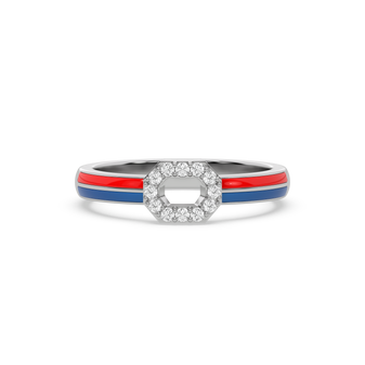The Chrome Fusion - Lab Diamond Fashion Silver Ring