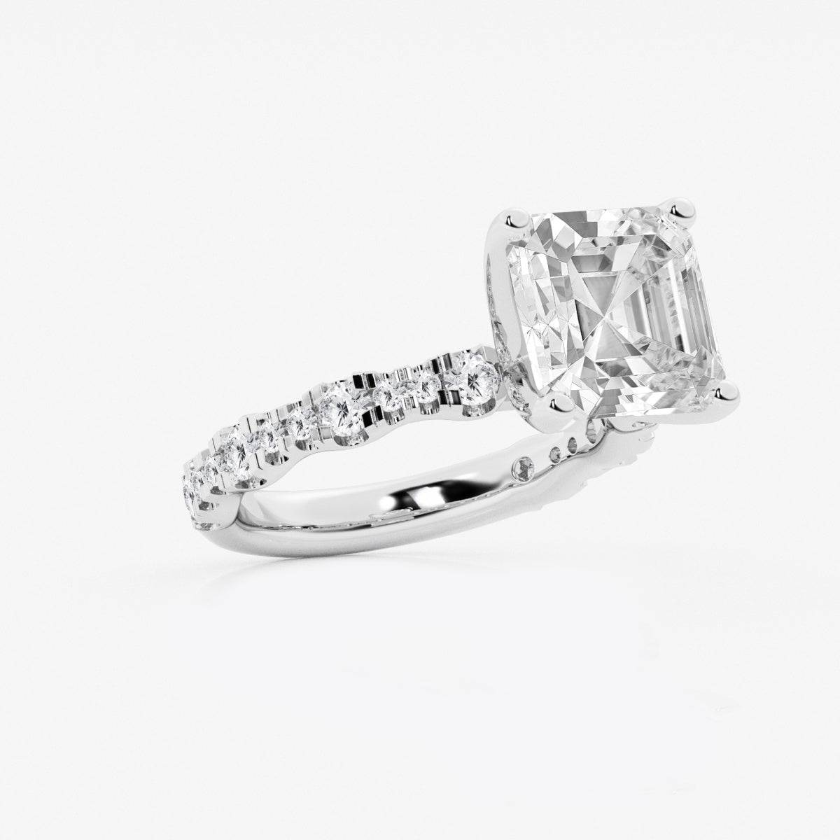 Clara - Station Side Stones Engagement Ring
