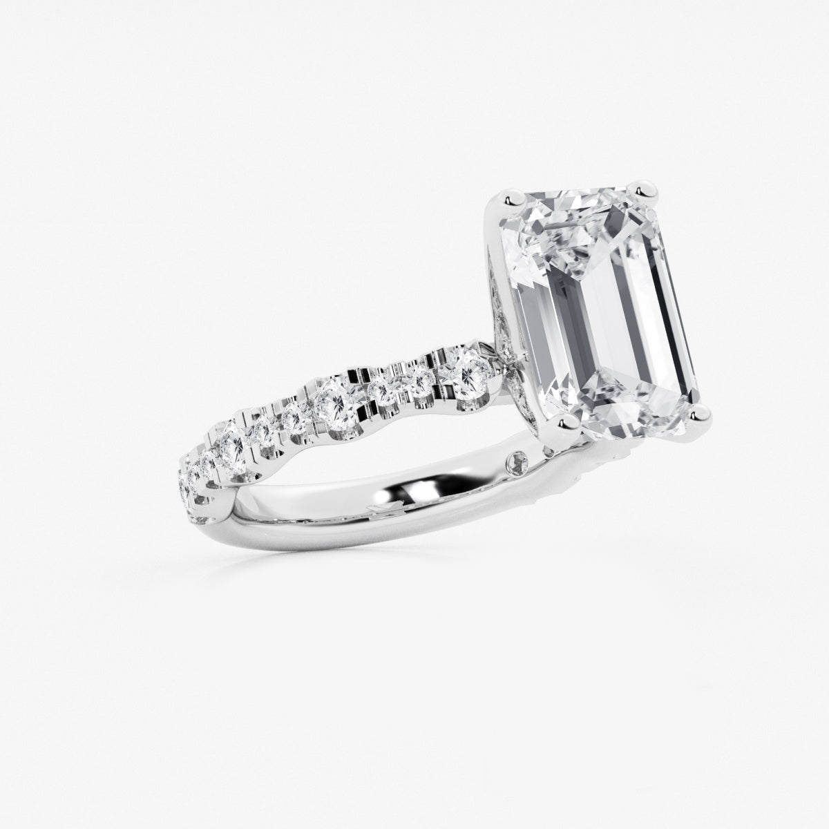 Clara - Station Side Stones Engagement Ring
