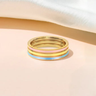 Color Splash - 18kt Gold Vermeil Stack Ring