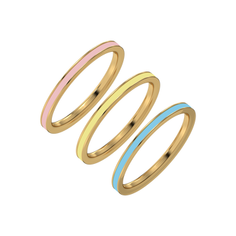 Color Splash - 18kt Gold Vermeil Stack Ring